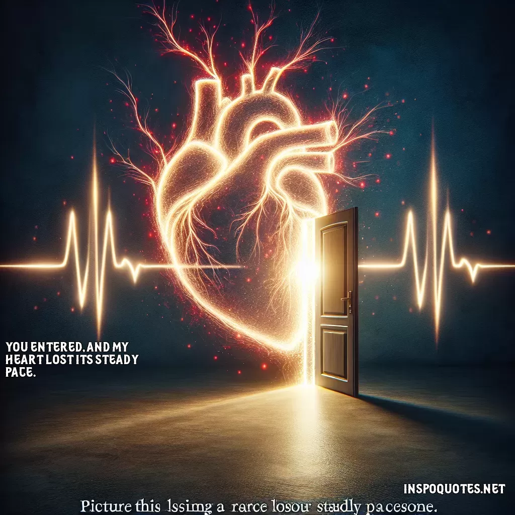 You entered, and my heart lost its steady pace.