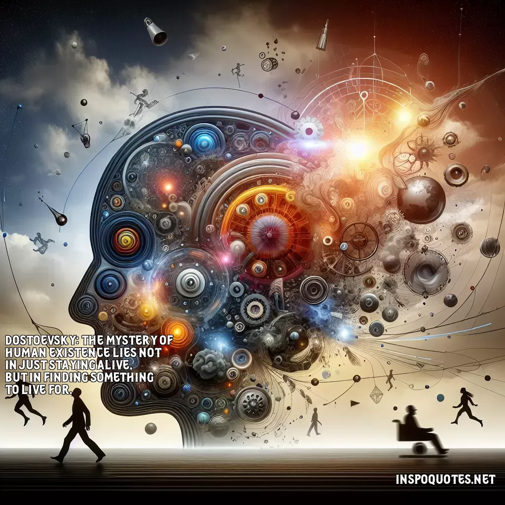Dostoevsky: The mystery of human existence lies not in just staying alive, but in finding something to live for.